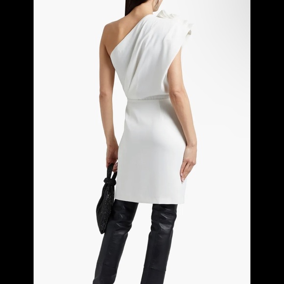 IRO Marine one-shoulder draped crepe mini dress sz 0 - Picture 3 of 7